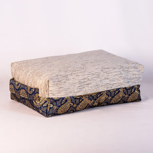 Quilted Sari & Buckwheat Meditation Cushion Block