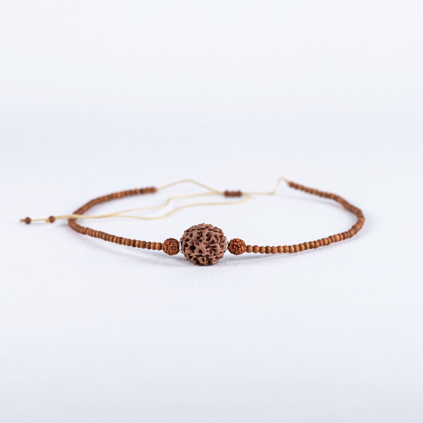 Bodhi - Amritapuri Rudraksha & Sandalwood Bead Necklace