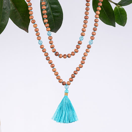 Chandana - Sandalwood & Gemstone Mala