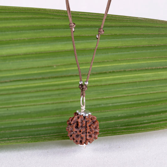 Guru Purnima Amritapuri Rudraksha Necklace - Silver
