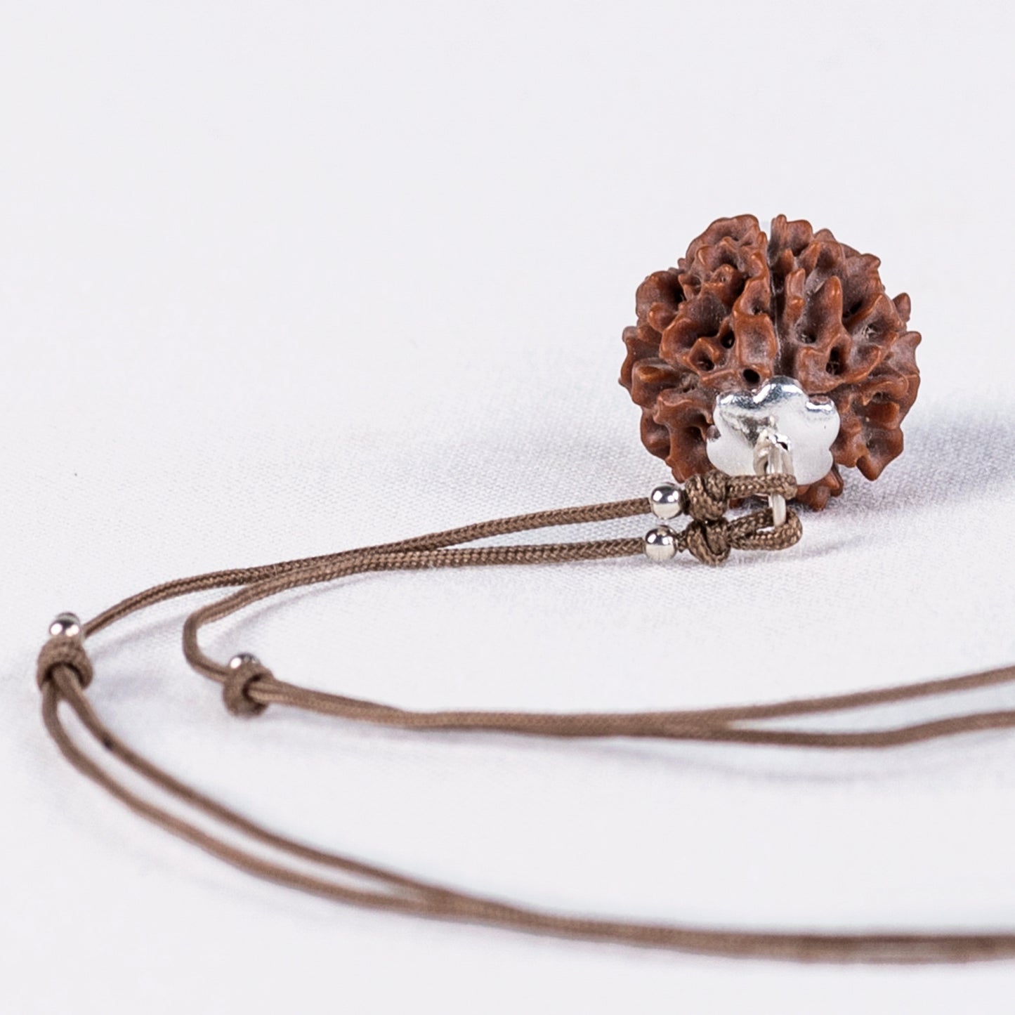 Guru Purnima Amritapuri Rudraksha Necklace - Silver