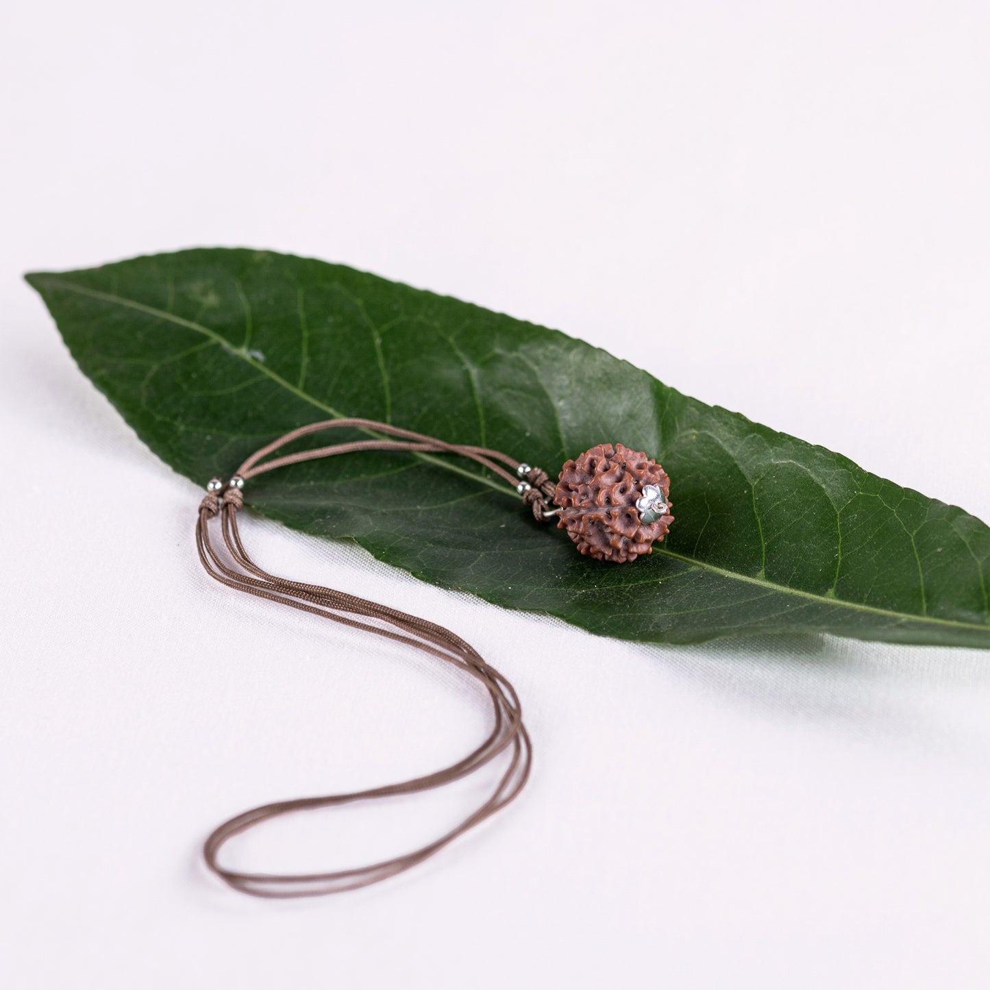 Guru Purnima Amritapuri Rudraksha Necklace - Silver
