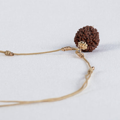 Guru Purnima Amritapuri Rudraksha Necklace - Gold