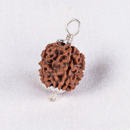 Guru Purnima Amritapuri Rudraksha Pendant - Silver