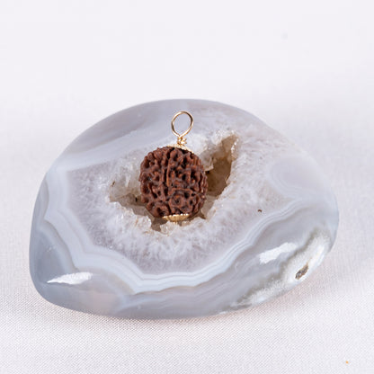 Guru Purnima Amritapuri Rudraksha Pendant - Gold