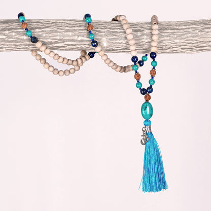 Vrinda - Tulsi & Gems Mini Om Mala