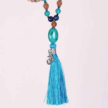 Vrinda - Tulsi & Gems Mini Om Mala