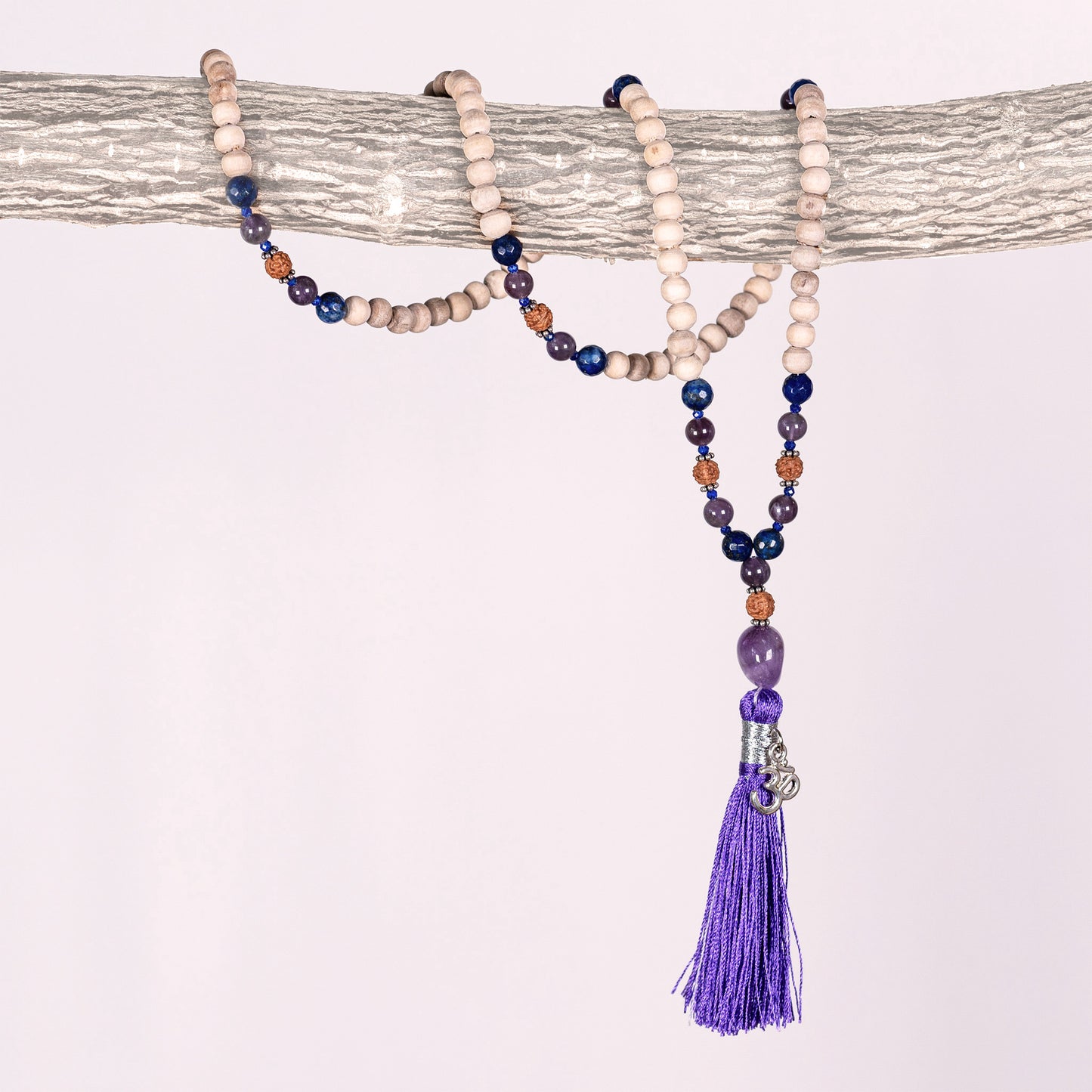 Vrinda - Tulsi & Gems Mini Om Mala