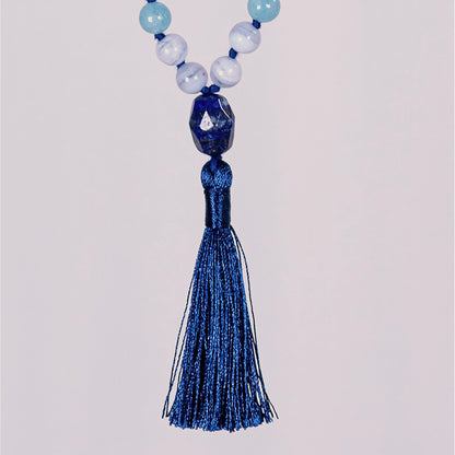 Vishnu - Tulsi & Gems Tassel Mala