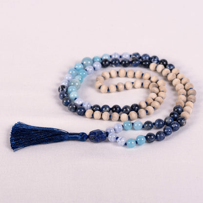 Vishnu - Tulsi & Gems Tassel Mala