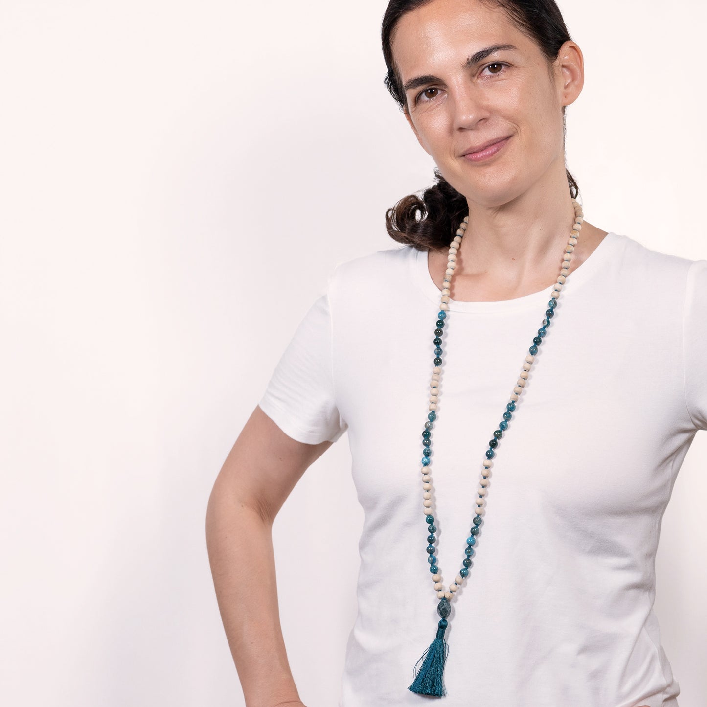 Vishnu - Tulsi & Gems Tassel Mala