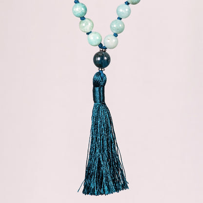 Vishnu - Tulsi & Gems Tassel Mala