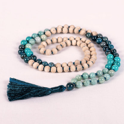 Vishnu - Tulsi & Gems Tassel Mala