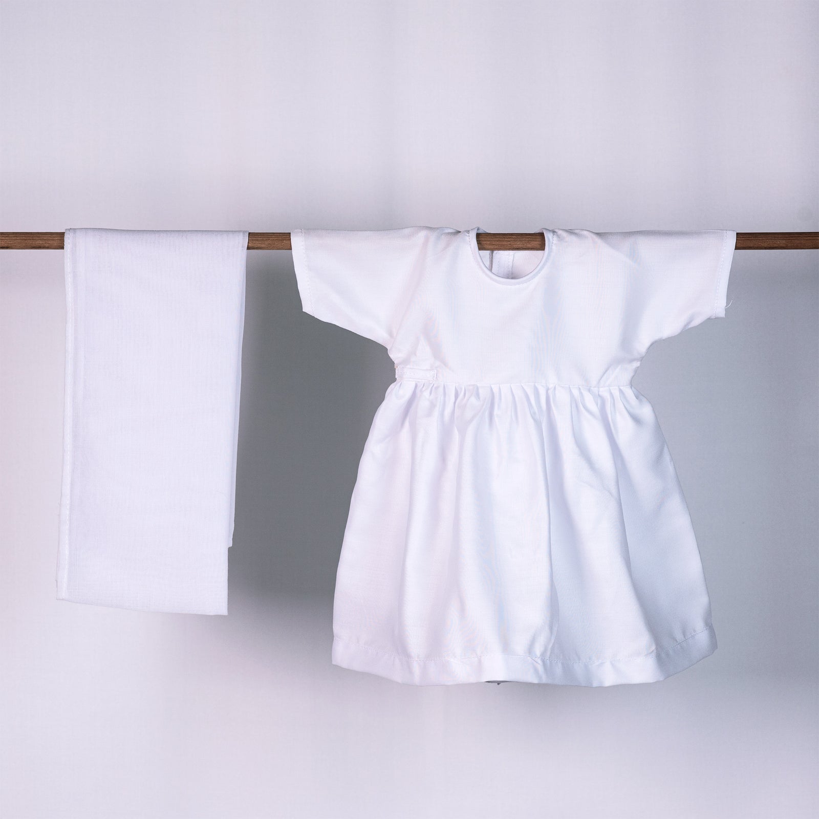 White Sari Set for Medium Amma Dolls