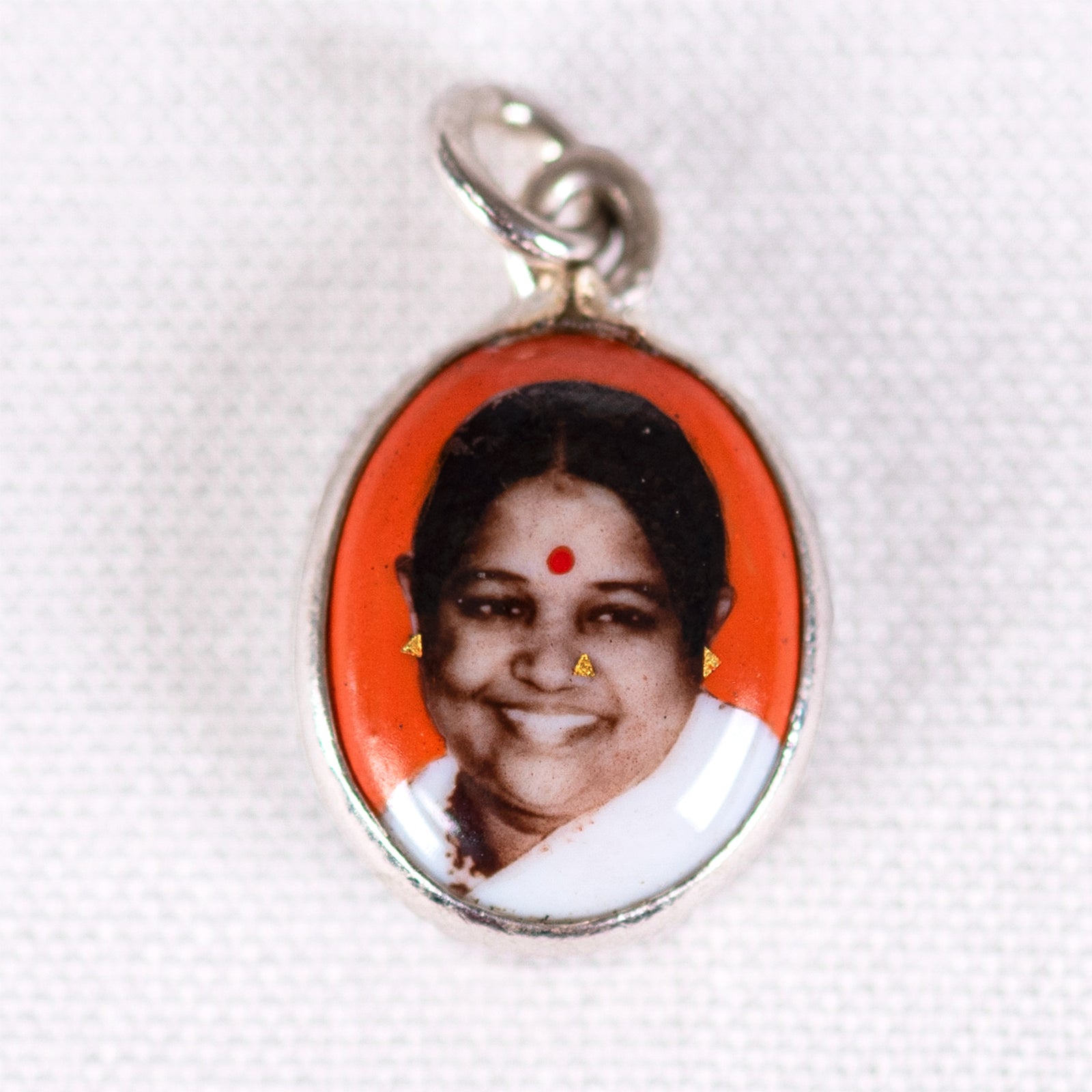 AMMA DEVI, DOUBLE-SIDED SILVER PENDANT