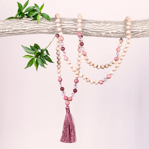 Rhodonite - Clear Quartz - Strawberry Quartz