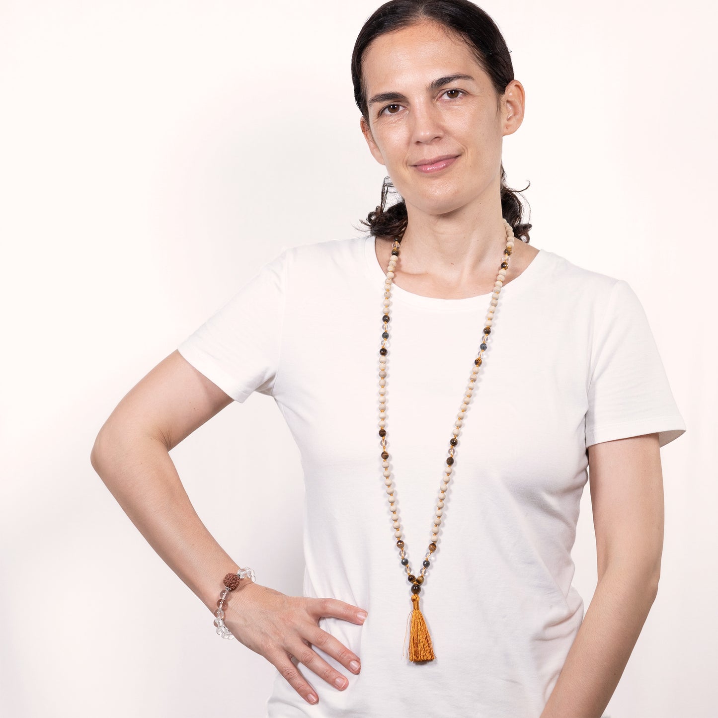 Shri - Tulsi & Gems Tassel Mala