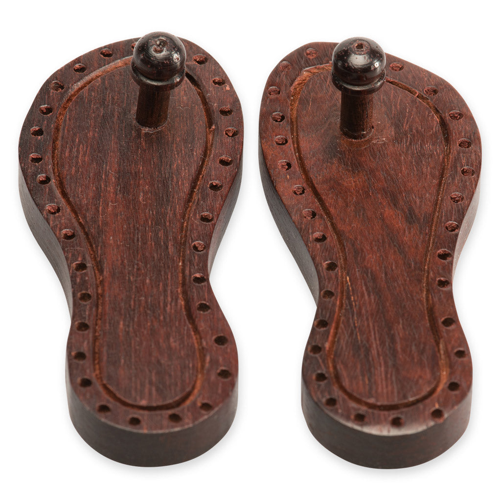 Wooden Lotus Feet Paduka