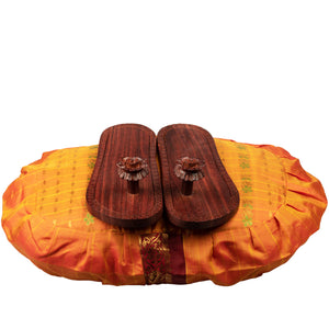 Wooden Lotus Feet Paduka