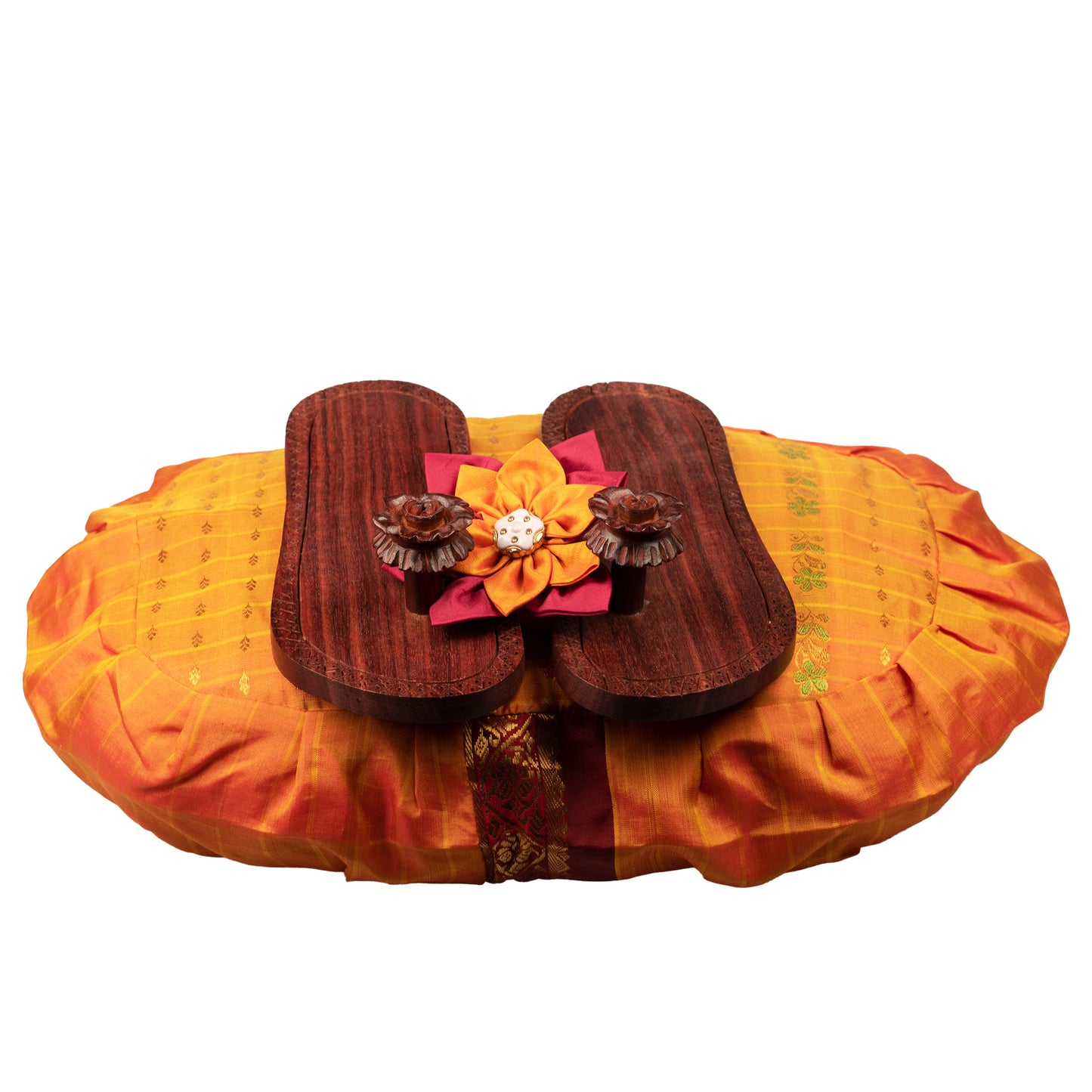 Wooden Lotus Feet Paduka