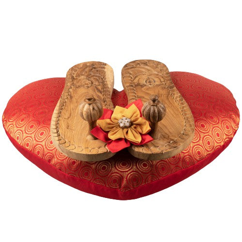 Wooden Lotus Feet Paduka